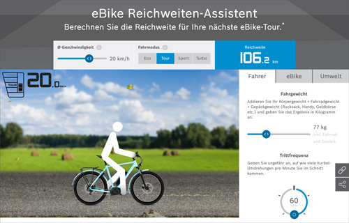 eBike Reichweiten-Assistent